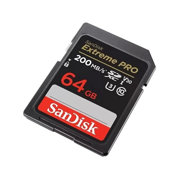 SANDISK SanDisk 64GB Extreme PRO UHS-I SDXC Memory Card 200 MBPS