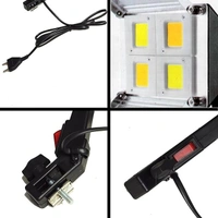 SIMPEX SimpexAll New B4 LED 4 Panel 400Watt (2x100w LED White x 2x100w LED Warm (400Watt) Sun Gun Video Light for White Soft Contineous Video Photography Lighting with CRI 90+