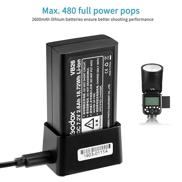 GODOX Godox V1-C V1 Li-on TTL On-Camera Round Flash Speedlight Compatible with Canon