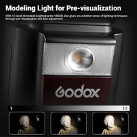 GODOX Godox V860III-C Flash for Canon Camera Flash Speedlite 7.2V/2600mAh Li-ion Battery, 2.4G Wireless HSS 1/8000 1.5s Recycle Time 10 Levels LED Modeling Light for Canon