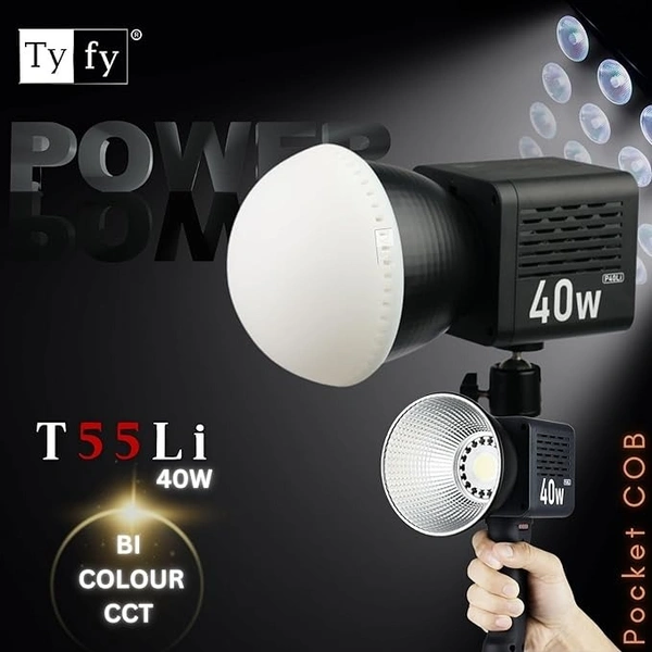 TYFY High Power Pocket LED Photo, Video COB Light with Built in Battery/ 8 Special Light Effects/Suitable for All Kinds of Small Production Photography/Power Saving & Environment Protection