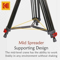 KODAK Kodak T550 Pro 185cm Three Section Support Tripod (Black)
