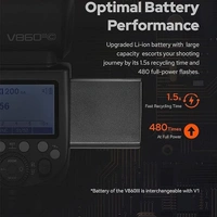 GODOX Godox V860III-C Flash for Canon Camera Flash Speedlite 7.2V/2600mAh Li-ion Battery, 2.4G Wireless HSS 1/8000 1.5s Recycle Time 10 Levels LED Modeling Light for Canon