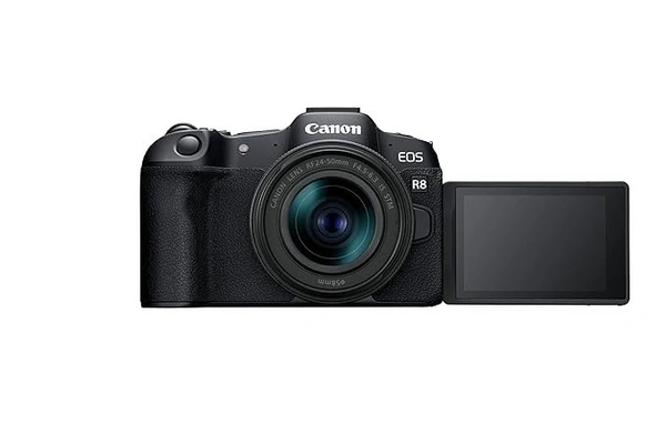 canon Canon EOS R8 Full-Frame Mirrorless Camera, RF24-50mm F4.5-6.3 is STM with 24.2 MP, 4K Video, DIGIC X Image Processor-Black