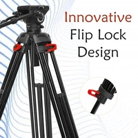 KODAK Kodak T550 Pro 185cm Three Section Support Tripod (Black)