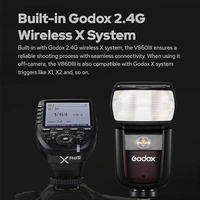 GODOX Godox V860III-C Flash for Canon Camera Flash Speedlite 7.2V/2600mAh Li-ion Battery, 2.4G Wireless HSS 1/8000 1.5s Recycle Time 10 Levels LED Modeling Light for Canon