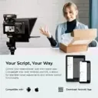 DIGITEK DTP-008 8” Teleprompter for Smartphone & DSLR Supports w/Remote Control APP Compatible Camera Rig