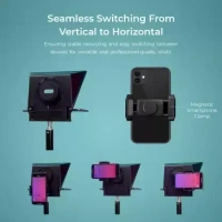 DIGITEK DTP-008 8” Teleprompter for Smartphone & DSLR Supports w/Remote Control APP Compatible Camera Rig