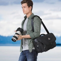 Mobius Reporter DSLR Sling Bag for Camera|100% Water Resistant Camera Side Sling Bag with Adjustable Shoulder Strap|Suitable for DSLR Camera with 3 Lens