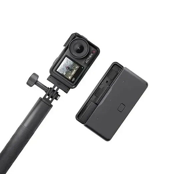 DJI Osmo Action 4 Adventure Combo - 4K/120fps Waterproof Action Camera with a 1/1.3-Inch Sensor, 10-bit & D-Log M Color Performance, Up to 7.5 h with 3 Batteries, Outdoor Camera for Travel, Biking