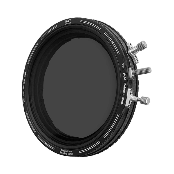 H&Y Filters RevoRing Variable ND3-ND1000 + CPL Mark II Filter (67-82mm)