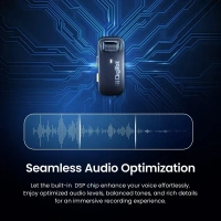 Digitek® (DWM-103 Wireless Microphone System with ANC Noise Reduction & 8Hrs Battery Life, 30m Range, High Fidelity, Dual Connector to Work with Android & iOS Devices for Seamless Audio Recordings