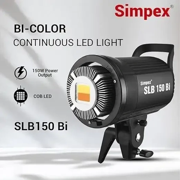 Simpex SLB 150 Bi Bowens Mount LED Video Light, 150w Continuous Bi Colour led Light with Reflector Suitable for All Kinds of Video Shoot (SLB 150 bi)