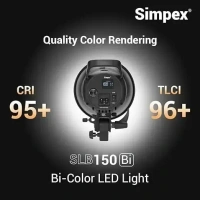 Simpex SLB 150 Bi Bowens Mount LED Video Light, 150w Continuous Bi Colour led Light with Reflector Suitable for All Kinds of Video Shoot (SLB 150 bi)