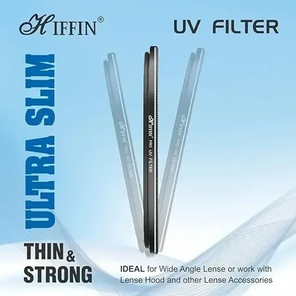 HIFFIN PRO Concept 55mm MC UV Protection Filter, 18 Multi-Layer Coated HD/Waterproof/Scratch Resistant UV Filter with Nanotech Coating, Ultra-Slim UV Filter for 55mm Camera Lens