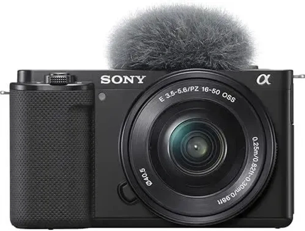 Sony ZV-E10 Mirrorless Camera with 16-50mm Lens (Black) (ILCZV-E10L/B)