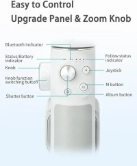 FeiyuTech VB4 [Official] 3-Axis Smartphone Gimbal Stabilizer,8.4’’Built-in Extendable Pole,Face/Object AI Tracking,fits iPhone14 13 pro/max Samsung Android Phone YouTube INS TikTok,Max 260g
