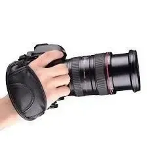 HIFFIN PU Leather Adjustable Hand Grip Wrist Strap for DSLR Camera