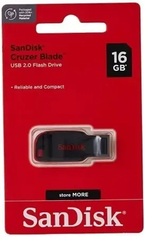 SanDisk Cruzer Blade 16 GB USB 2.0 Pen Drive
