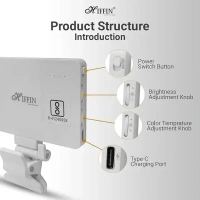 HIFFIN (LT-001) LED Video Conference Light Kit with Clip for iPhone/Tablet/Laptop,