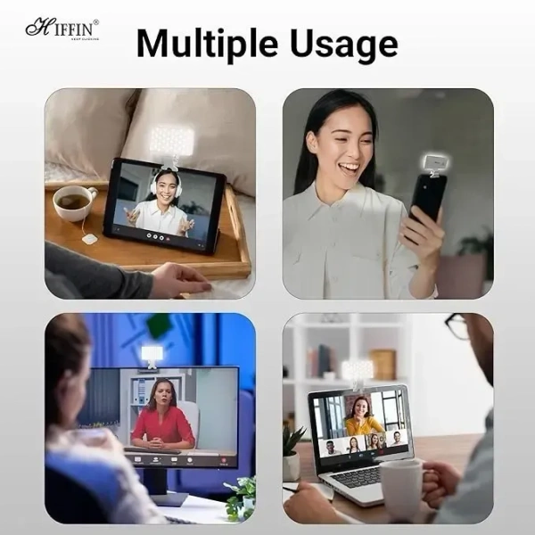 HIFFIN (LT-001) LED Video Conference Light Kit with Clip for iPhone/Tablet/Laptop,