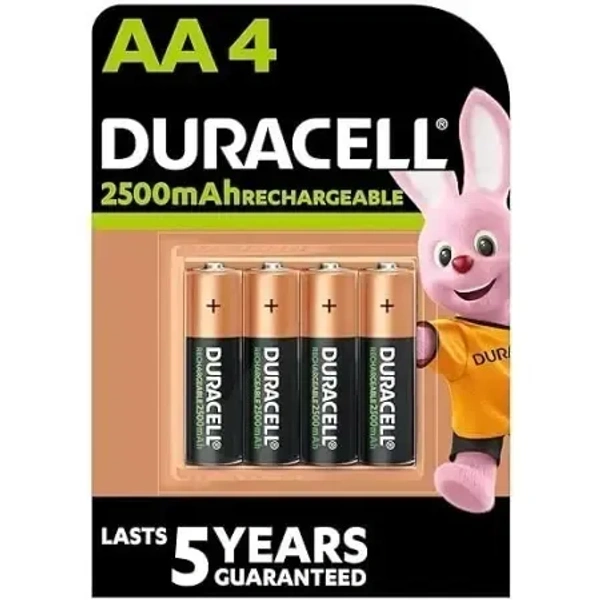 Duracell Rechargeable AA 2500mAh Batteries