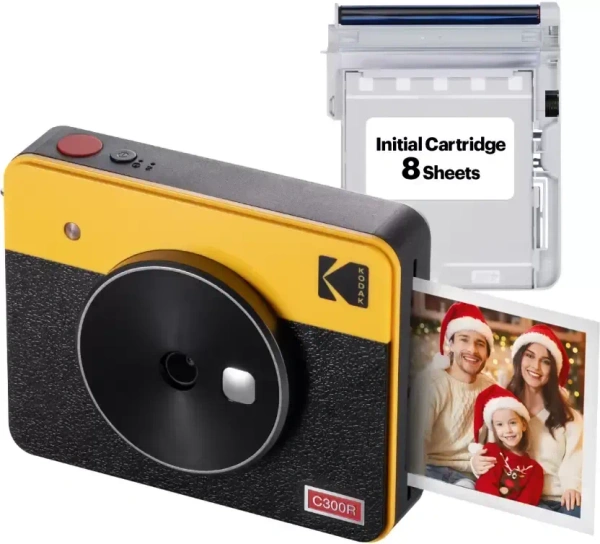 KODAK Mini Shot 3 Retro 3" X 3" Instant Camera (Yellow)