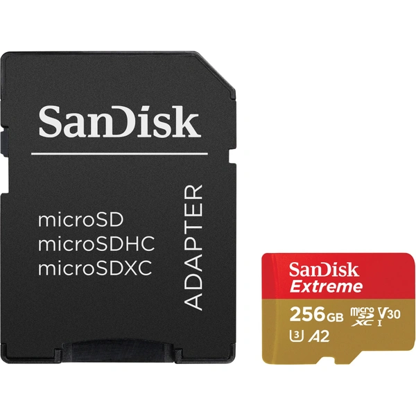 Sandisk 256 gb microsd v30 card + microsd card reader 