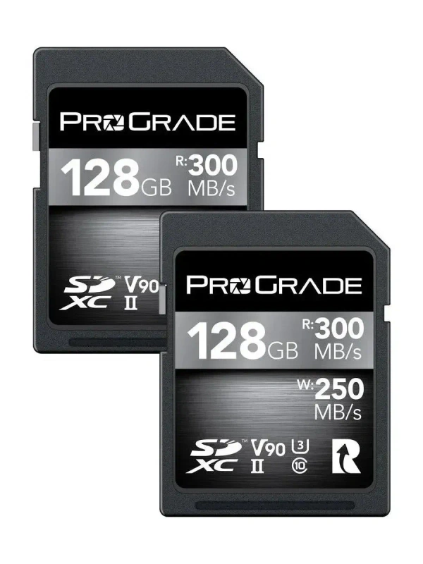 PROGRADE DIGITAL SDXC 128 GBUHS-II V90 300R MEMORY CARD (PACK OF 2)
