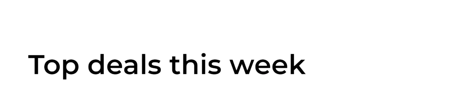 Top deal this week