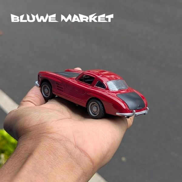 Mercedes Benz 300 Sl Coupe Vintage Diecast Metal Car - Maroon