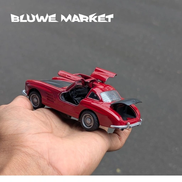 Mercedes Benz 300 Sl Coupe Vintage Diecast Metal Car - Maroon