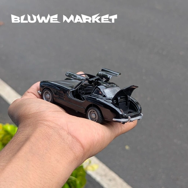 Mercedes Benz 300 Sl Coupe Vintage Diecast Metal Car - Black
