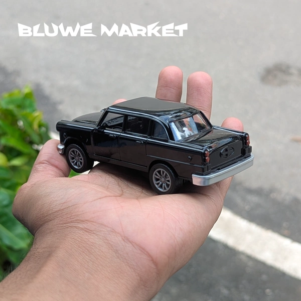 Vintage Classic Taxi 1/36 Diecast Metal Car - Black - Black