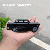 Vintage Classic Taxi 1/36 Diecast Metal Car - Black - Black