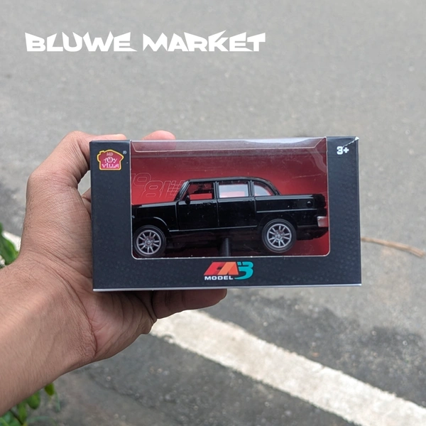 Vintage Classic Taxi 1/36 Diecast Metal Car - Black - Black