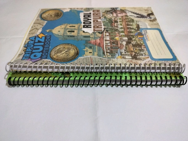 Set Of 2 Notebook (With Special Theme Of Royal Tripura & My Tripura MY Pride), Spiral Binding,A4 Size, 200 Pages, Free Question Sets With OMR Sheet, Get A Chance To Win Prize & Certificates - 2, A4 Size