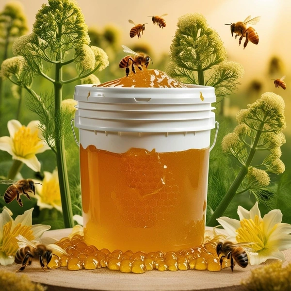 Shahadwale Fennel Honey | Saunf Flora Honey – Bulk for Brands & Wholesalers - Bucket, Fennel/ Saunf, 28kg