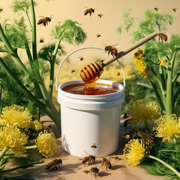 Shahadwale Fennel Honey | Saunf Flora Honey – Bulk for Brands & Wholesalers - Bucket, Fennel/ Saunf, 28kg