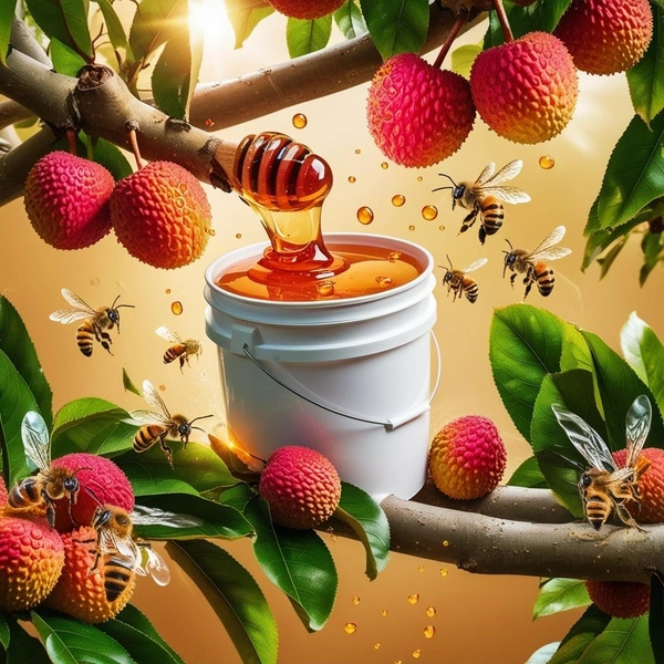 SHAHADWALE Lychee Honey / Litchi Honey - Bulk for Brands & Wholesalers - 28Kg