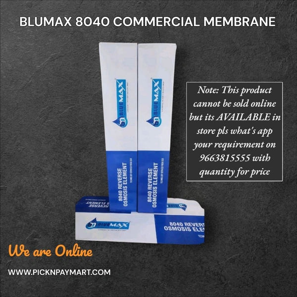 BLUMAX 8040 COMMERCIAL MEMEBRANE | WORKS UPTO 1500 TO 2000 TDS | 1000 LPH MEMBRANE - 8040