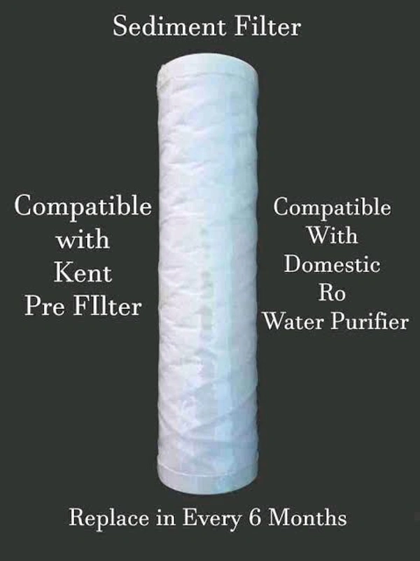 10 INCH WOUND FILTER CARTRIDGE | SUITABLE FOR KENT PRE FILTER | SOLID WOUND FILTER CARTRIDGE 10" |SUITABLE FOR ALL WATER PURIFIER PRE FILTER | 5 MICRON THREADED WOUND FILTER | 10 INCH SEDIMENT FILTER CARTRIDGE | 10 INCH DUST FILTER CARTRIDGE | 5 MICRON DUST FILTER - 10 INCH
