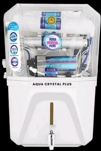 AQUA CRYSTAL PLUS RO UV TDS Water Purifier with Optional UF Alkaline and Copper Filters, 100 GPD Pressure Pump, Solenoid Valve, 24V Power Supply – 1-Year Warranty - 8.5kg