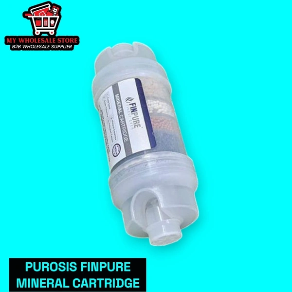 PUROSIS FINPURE MINERAL CARTRIDGE 4 INCH | ANTIOXIDANT ALKALINE ANTIBACTERIAL CARTRIDGE(AAA ALKALINE), RICH IN MINERALS SUITABLE FOR RO WATER PURIFIERS - WITH ORP & PH TESTER (8 INCH - AAA FILTER/CARTRIDGE) - White, 4 INCH