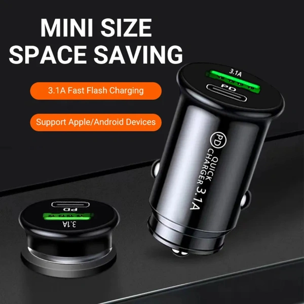 UniBoss Superfast Mini Car Charger - Black