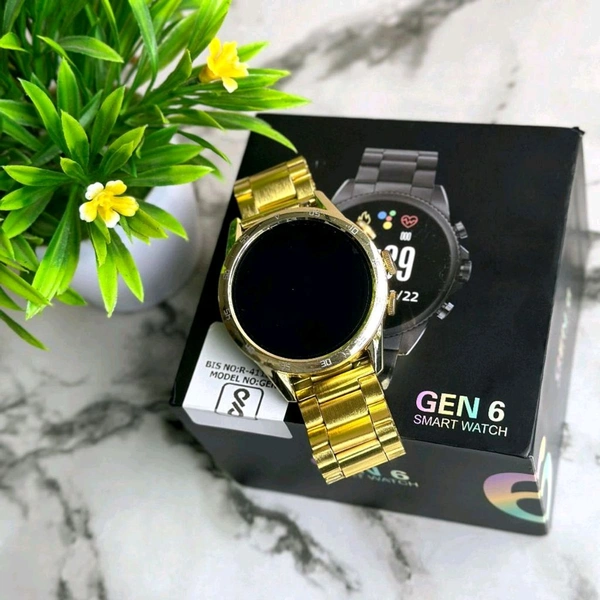 Generation 6 2023 Metallic Alloy Body With Amalgam Of Most Unique Colours Till Date, Heart Sensor With 24/7 Monitoring, Bluetooth Calling Support - Gold