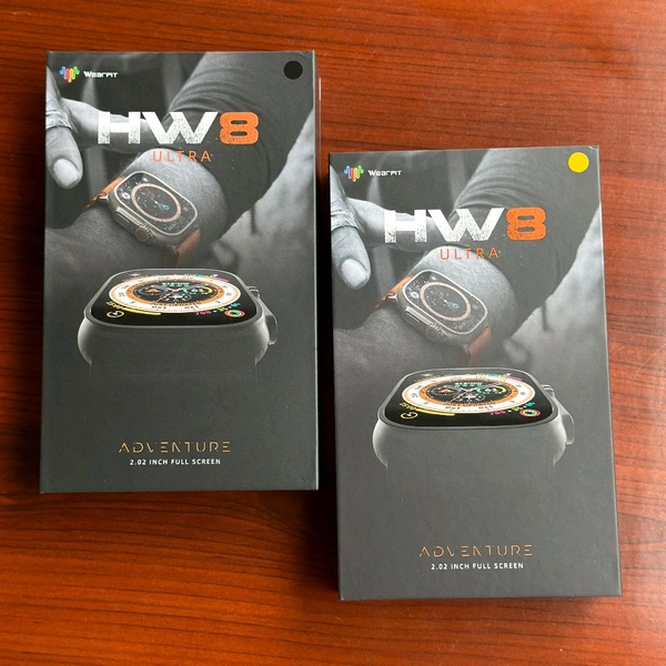 Wearfit HW8 Ultra Smartwatch | Multifunction NFC, Voice Assistant |Power Saving Mode, Always On Display - Black