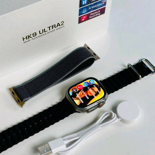 Wearfit HK9 Ultra 2 ChatGPT Amoled Smart Watch 49mm Wireless Charging Bluetooth Call Men Local Music Smartwatch 2024