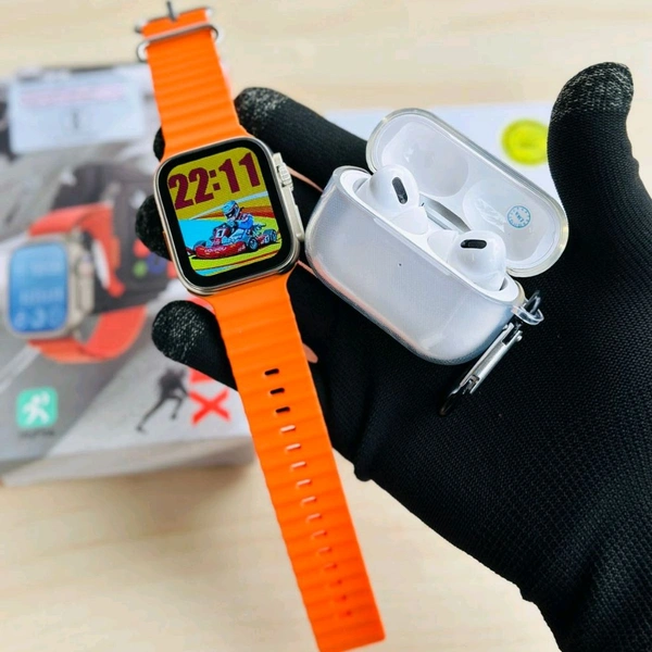 I8 Ultra Max Smartwatch And Air Pods Pro Base Quality With Best Quality Silicon Case
