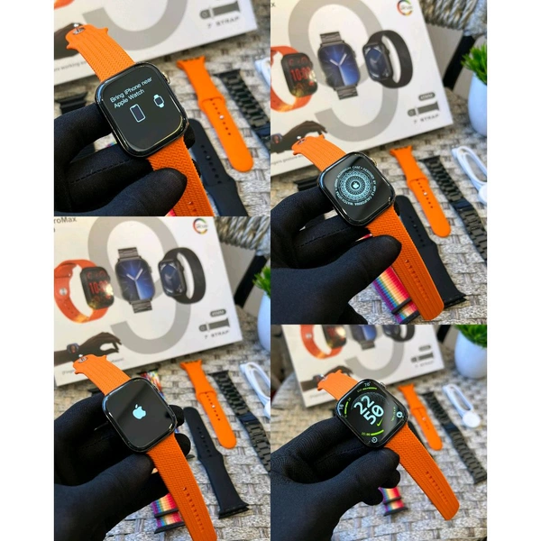 Hk15 Pro Max Ultra 2 Combo, 7 Different Straps And Smartwatch, Change Straps Every Day Of The Week, Means Within 7 Straps, Wireless Fast Charging Cable And Manual Book Included In Box